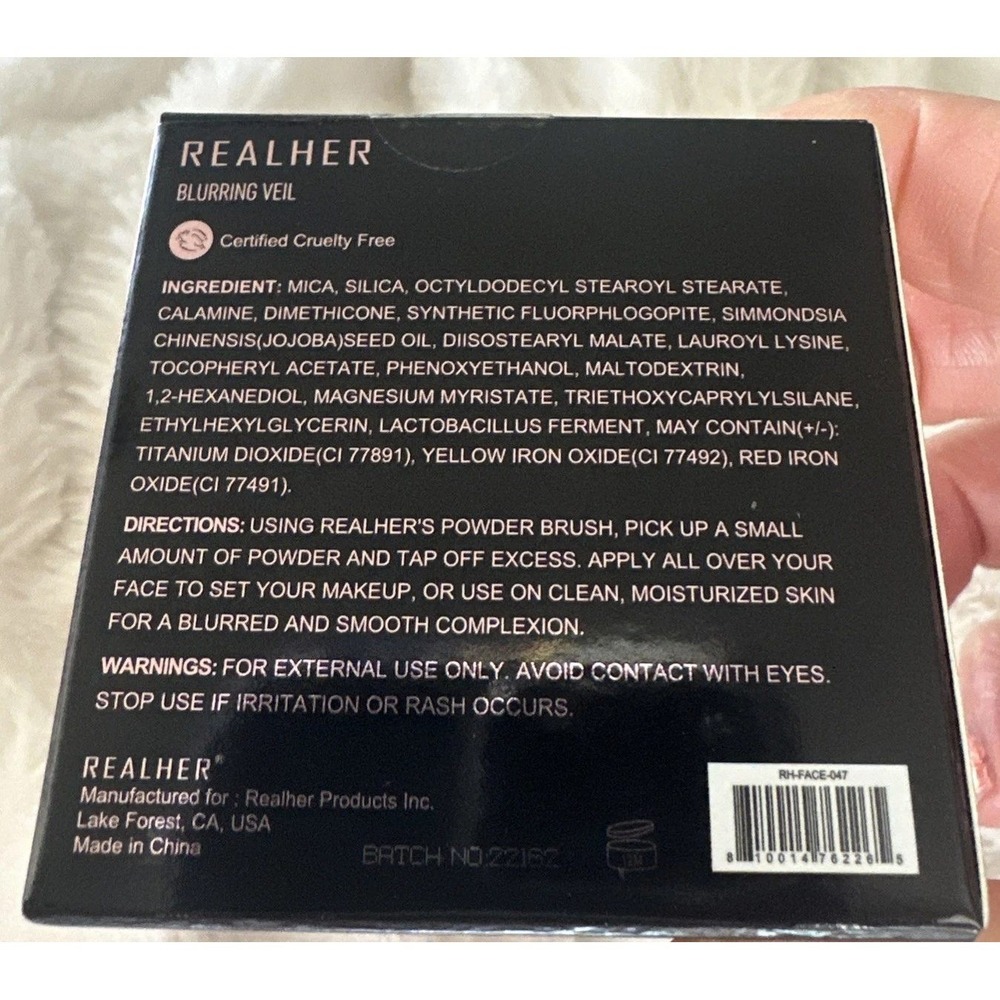 RealHer Blurring Veil Set Your Goal Blue Light Defense Setting Powder NEW - Picture 8 of 8
